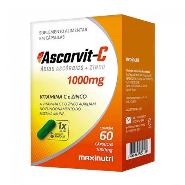 Ascorvit-C 1000mg (60 caps) MaxiNutri