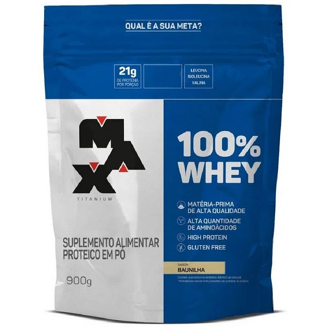 100% Whey Refil (900g) - Baunilha Max Titanium