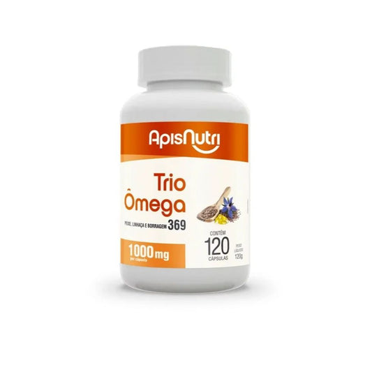 Trio Ômega 3, 6 e 9 (120 caps) Apisnutri