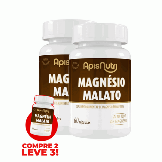 Magnésio Malato (60 caps) - COMPRE 2 LEVE 3 Apisnutri