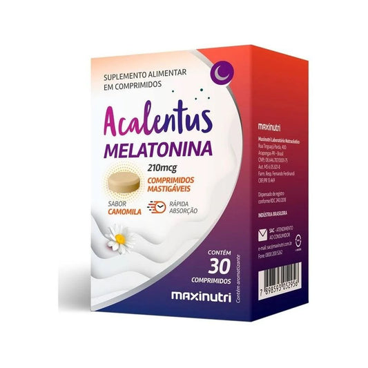 Acalentus Melatonina Comprimidos Mastigáveis (30 comp) - Camomila