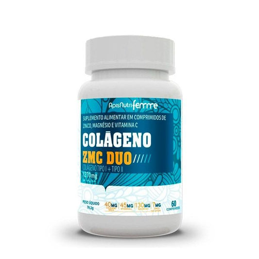 COLÁGENO ZMC DUO TIPO I + TIPO II - 1270mg (60caps) - APISNUTRI
