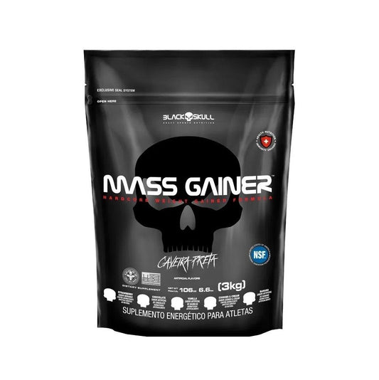 Mass Gainer Refil (3kg) - Vencimento 30/09/2025 - Baunilha Black Skull