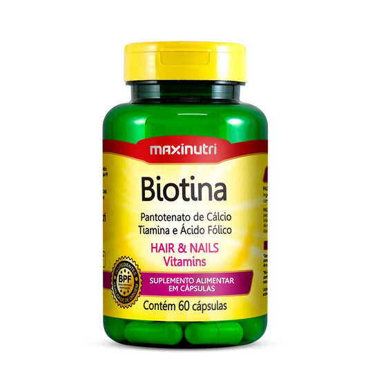 Biotina Hair e Nails Vitamins (60 caps) MaxiNutri