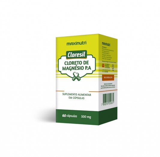Cloresil - Cloreto de Magnésio P.A 500mg (60 caps) MaxiNutri