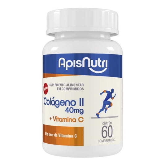 Colágeno Tipo II + Vitamina C 500mg (60 caps) Apisnutri