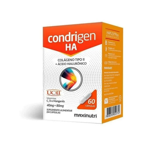 Condrigen HA Colágeno Tipo II + Ácido Hialurônico (60 caps) MaxiNutri