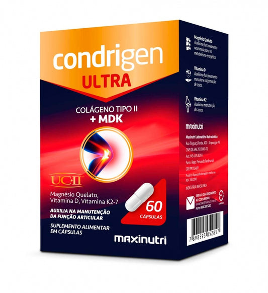 Condrigen Ultra Colágeno Tipo II + MDK (60 caps) MaxiNutri