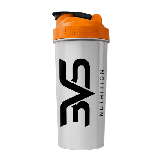 Coqueteleira Slim (600ml) - Transparente Tampa Laranja 3VS