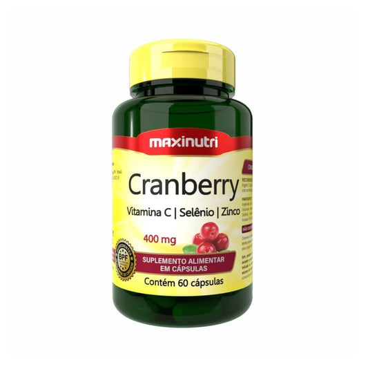 Cranberry + Vitamina C e Zinco (60 caps) MaxiNutri