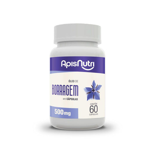 Óleo de Borragem 500mg (60 caps) Apisnutri