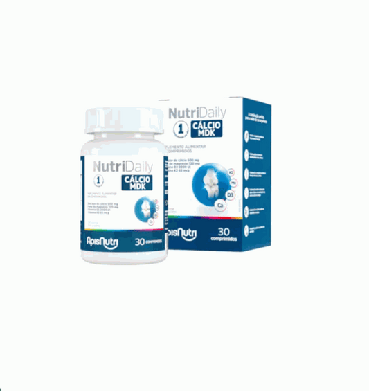 Nutri Daily Cálcio MDK (30 caps) Apisnutri