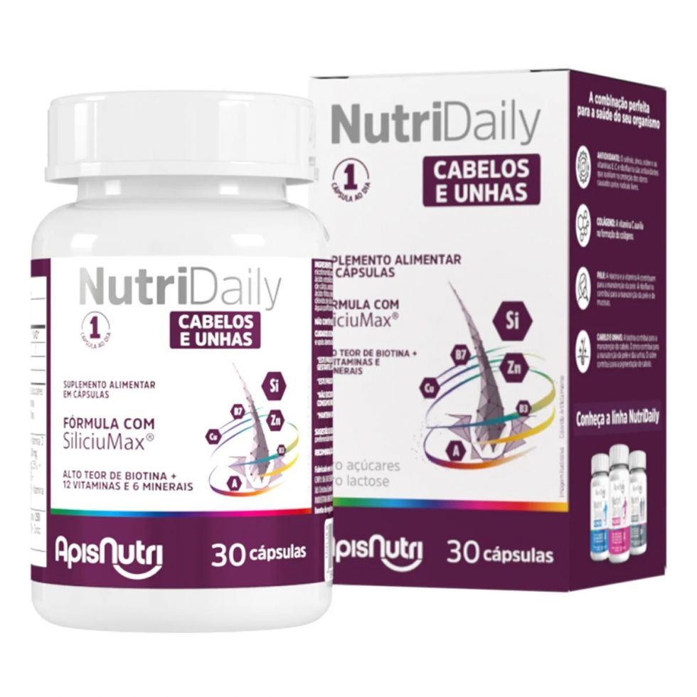 Nutri Daily Cabelos e Unhas (30 caps) Apisnutri