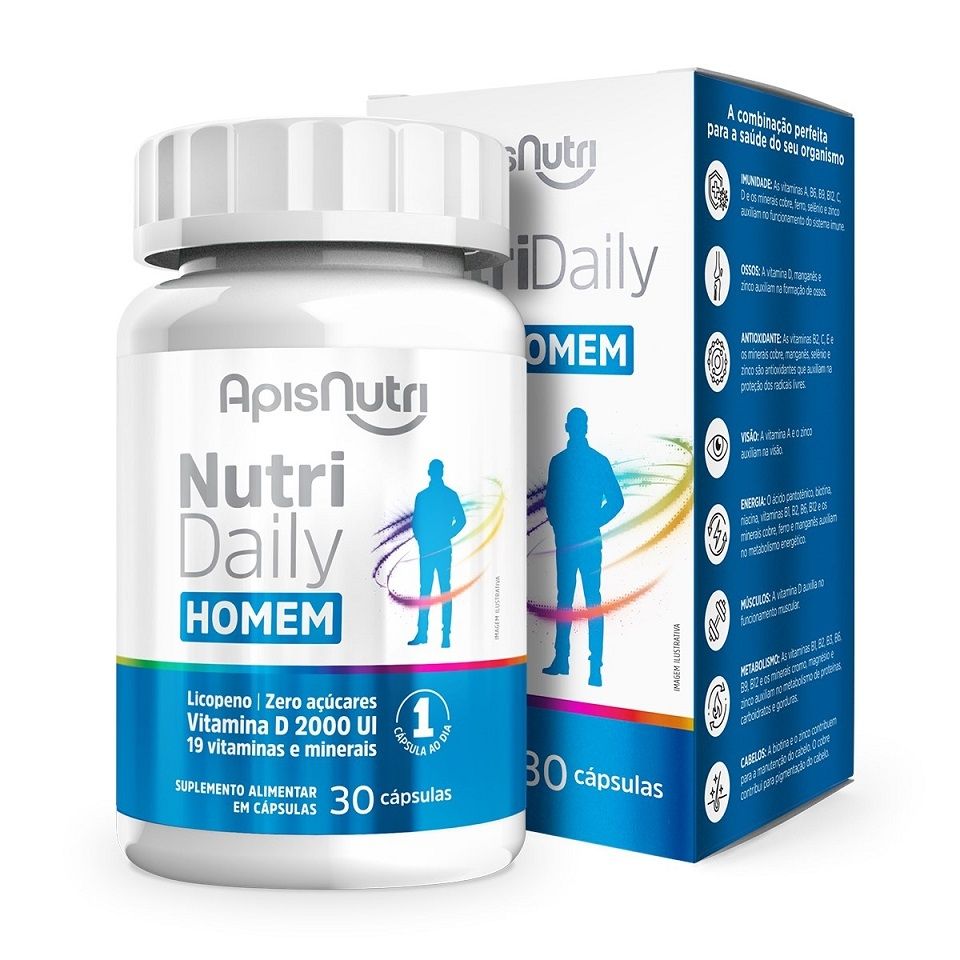 Nutri Daily Homem (30 caps) Apisnutri