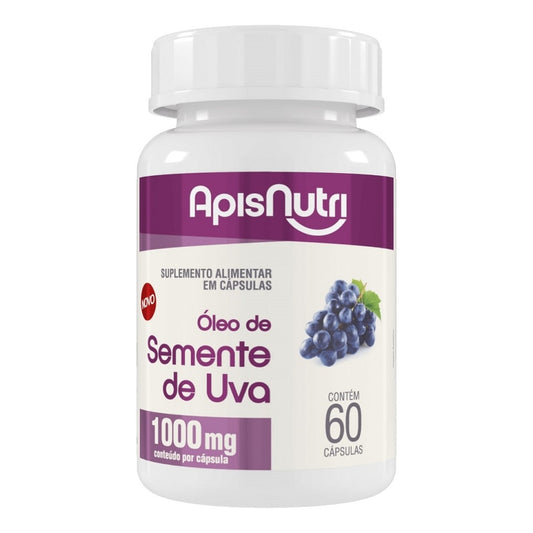 Óleo de Semente de Uva 1000mg (60 caps) Apisnutri