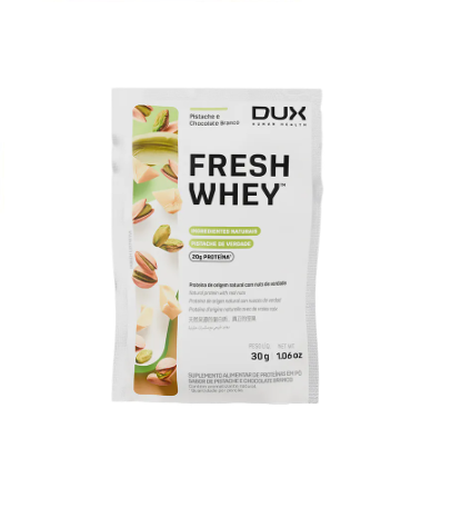 Fresh Whey Sachê (29g) - Pistache c/ Chocolate Branco (30g) Dux Human Health