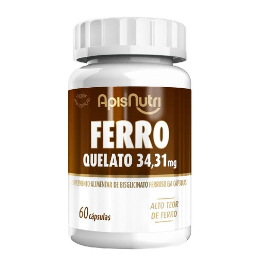Ferro Quelato 34,31mg - (60 caps)