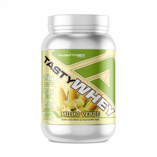 Whey Protein com 900g - Sabor Milho Verde - Tasty Whey da Adaptogen