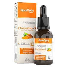 Cúrcuma-3 gotas (30ml) - Laranja c/ Gengibre Apisnutri