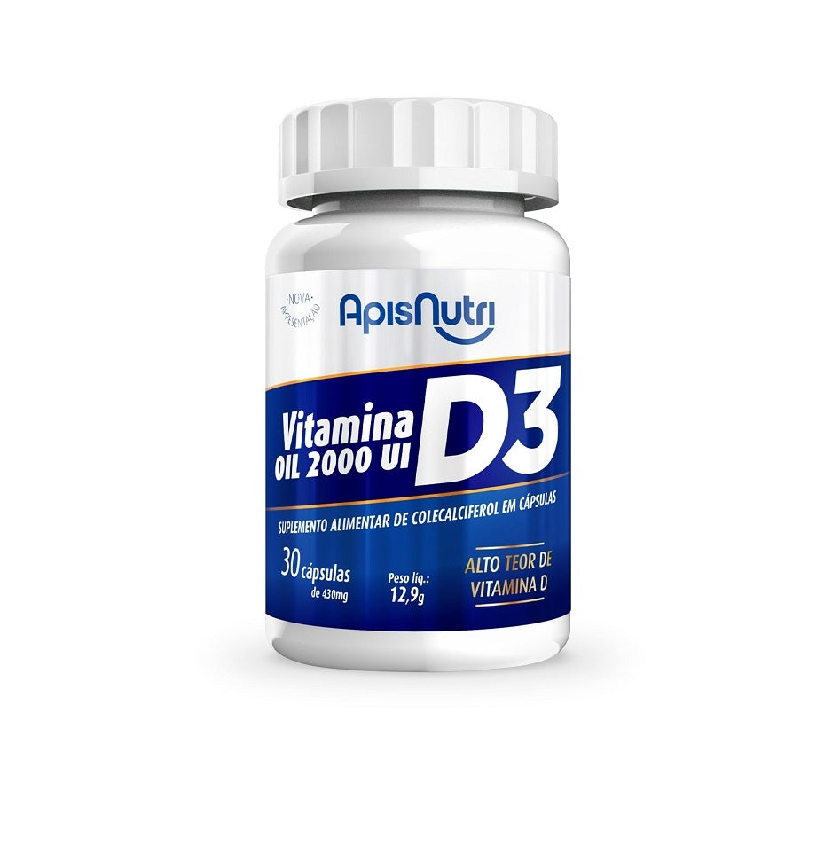 Vitamina D3 430mg Oil (30 caps) Apisnutri