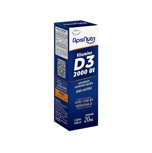 Vitamina D3 Gotas 20ml (1 Gota = 2000 UI) Apisnutri