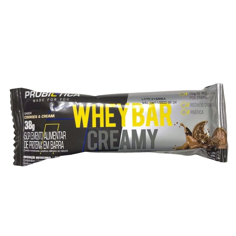 Barra de Proteína Whey Bar Creamy (38g) - Probiótica