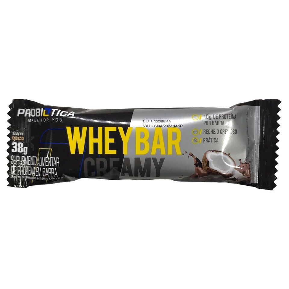 Barra de Proteína Whey Bar Creamy (38g) - Probiótica